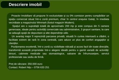 Spațiu Comercial, locație centrală, cu parcare privată inclusă. - 2