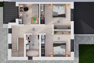 Duplex modern 102 mp | 4 camere | Teren 300 mp | Șura Mica - 6