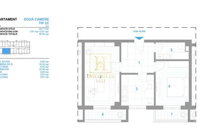 INTABULAT! Apartament 2 camere Dec. 58 mp, 99700 euro-Bucium - 13