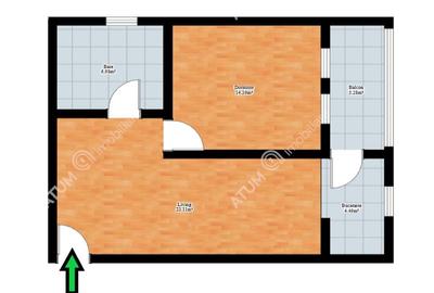 Apartament 2 camere balcon loc parcare subteran zona Terezian Sibiu - 7