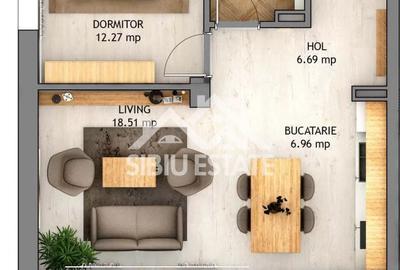 Apartament cu 2 camere semidecomandat în Șelimbăr