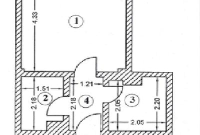 UNIVERSITATE BATISTEI,GARSONIERA 28mp - 1