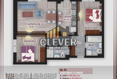 Apartament cu 3 camere decomandat în Theodor Pallady