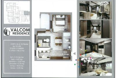 Valcom Residence Bartolomeu, Studio 2 camere, terasa 5.44 mp, Comision 0% - 7