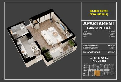 Garsonieră semidecomandată în Central