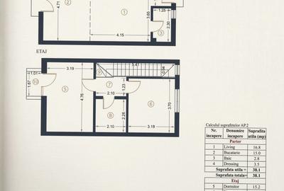 Triplex 3 camere 75mp | 0 comision | Otopeni Odai | mobilat utilat | 30mp curte - 3