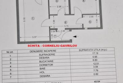 Apartament 2 camere GAVRILOV  54Mp - 6