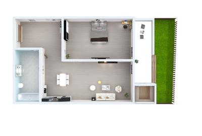 Apartament cu 2 camere decomandat în Terezian