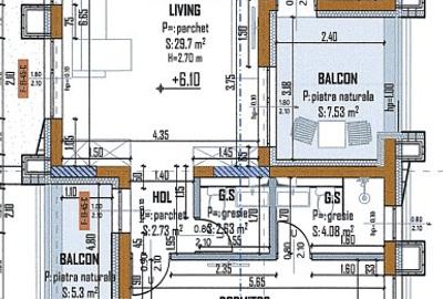 Confort si calitate  2 camere, 64 mp, 2 bai, semifinisat, in bloc premium nou - 2