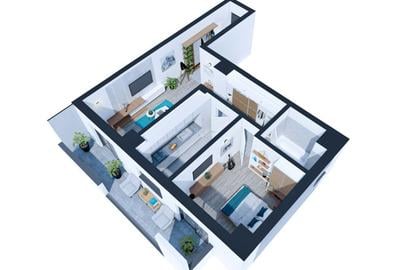 ADAMANT ECLYPSE, 2 camere decomandat, TIP 2F, 69.9mp - 1