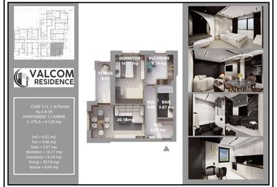 Valcom Residence Bartolomeu, 2 camere, terasa 8.06 mp, Comision 0% - 5