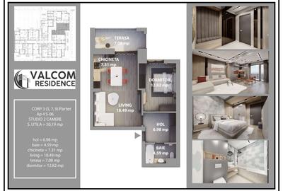 Valcom Residence Bartolomeu, Studio 2 camere, terasa 7 mp, Comision 0% - 5