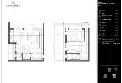 Penthouse de 3 camere cu panoramă spectaculoasă – COSMOPOLIT - Răcădau - 3