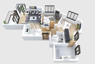 Apartament cu 3 camere decomandat în Moșilor