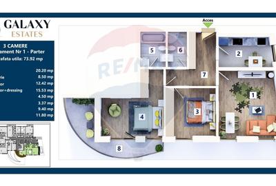 COMISION 0% Apartament 3 camere / Tractorul/ Galaxy Estate - 2