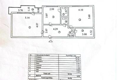 Apartament 2 camere, 66,5 mp, Str. Spătarul Preda, Sector 5 - 23