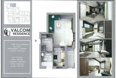 Valcom Residence Bartolomeu, Garsoniera, terasa 4.07 mp,  Comision 0% - 11