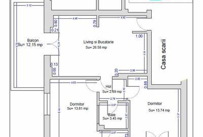 Apartament 3 camere 2 bai mobilat utilat intrare statiunea Mamaia - 19