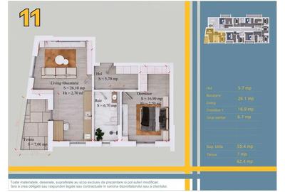 2 camere 55.4 mp utili balcon 7 mp Ansamblu nou Sector 3Pallady - 3
