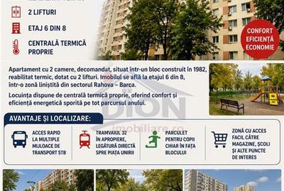 Apartament cu 2 camere decomandat, mobilat în Mărgeanului