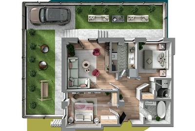 Apartament 3 camere Galata, parter, curte proprie, 2 bai, parcare inclusa, comis - 4
