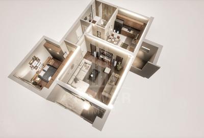 Apartament cu 2 camere decomandat în Nord-Vest