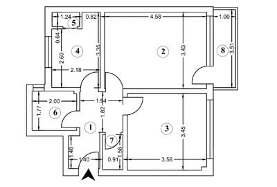 Apartament cu 2 camere decomandat în Giurgiului