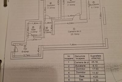 Apartament 3 camere ,77 mp, bloc nou,  zona Sebastian - 9