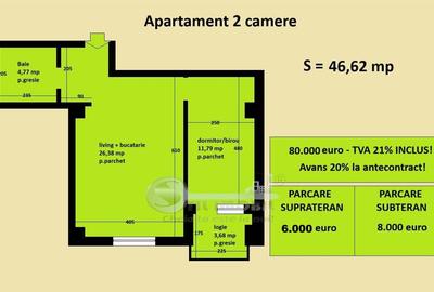 Apartament 2 camere Cug Valea Adanca, bloc nou, cartier rezidential - 2
