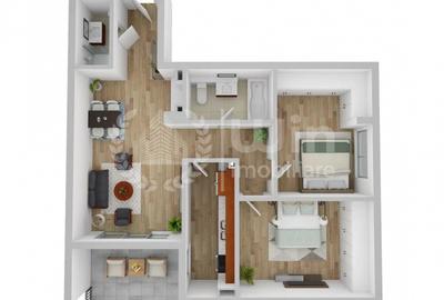 Apartament cu 3 camere semidecomandat în Andrei Mureșanu