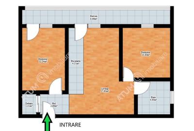 Apartament 3 camere balcon loc parcare in zona Doamna Stanca din Sibiu - 7