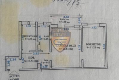 Apartament 2 camere, langa Bd Mamaia, 44 mp, balcon, et 4, centrala gaze, A/C - 7