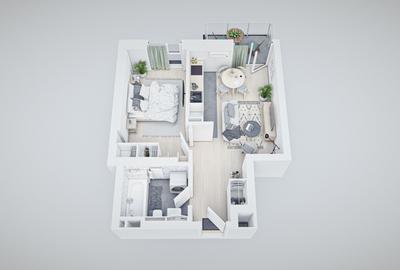 Apartament cu 2 camere semidecomandat în Medicină