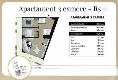 Unirii 3 camere premium sut 132,20 mp  | Finisaje top + smart home - 12
