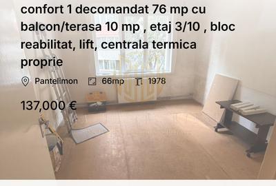Mega Mal Pantelimon vand 3 camere 76 mp 137000eur - 1