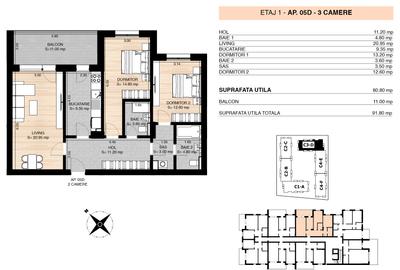 OMV PIPERA - NOU IN PIATA - APARTAMENT 3 CAMERE - MILUNA RESIDENCE - 2