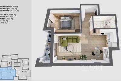 2 Camere Semicentral | Cladire Noua | Parcare | L.T. Nicolae Balcescu - 1