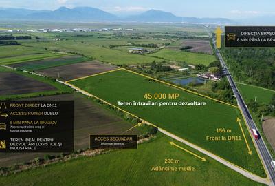 TEREN 45.000 MP | PUZ APROBAT | 156 M FRONT DN11 | PREJMER - BRASOV - 1