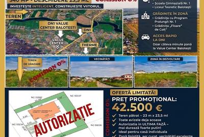 Teren 540 mp Balotești/Corbeanca | Proiect + Avize | Autorizație în curs - 2