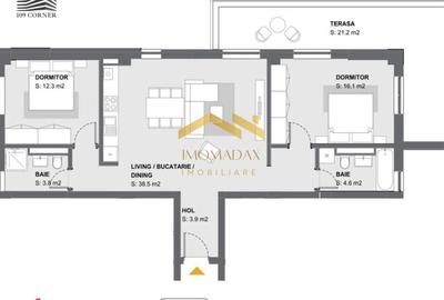 Aradului-3 camere-Terasa - 14