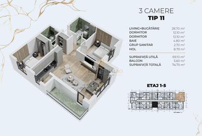 Apartament modern de vanzare,3 camere, zona excelenta,metrou Berceni - 8