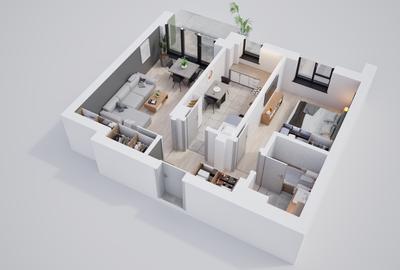 Apartament 2 camere , cartier nou cu multe spatii verzi - 5