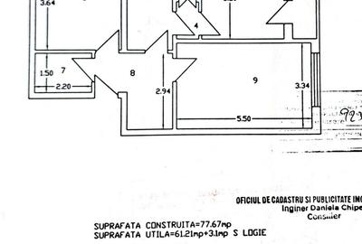 Apartament cu 3 camere, etaj 3, renovat total, VASLUI zona CENTRU-AUROCOR; - 9