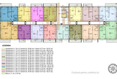 Apartament 2 camere ,etaj 1 , Mărgeanului proiect nou,comision 0 % - 10