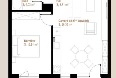 Apartament 2 camere | 49mp | balcon 7mp | zona Vivo - 4