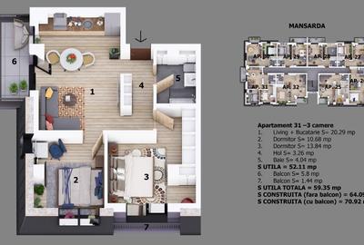 Apartament 2 camere Ion Creanga | Nichita Stanescu  | Preturi promotionale  | - 6