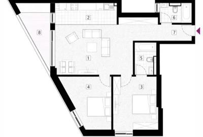 Apartament 3 camere, balcon, boxa, metrou Stefan cel Mare, bloc nou - 9