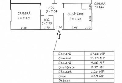 0 % comision Apartament 3 camere decomandat, Aleea Brates 2.515 eu/mp - 4