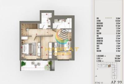 4 camere Pallady nou duplex 127 mp PREMIUM Parcul Teilor - 7