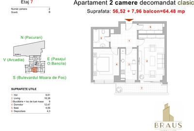 2 cam decomandat ULTIMUL MODEL - Apartamente de prestigiu - Braus Residence - 2